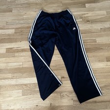 Vintage Y2K Adidas Pull Away Track Pants Men  s Size Medium M Blue Snap Leg