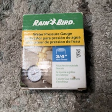 Genuine Rain Bird Water Pressure Gauge 3/4" Hose Thread P2A NIB