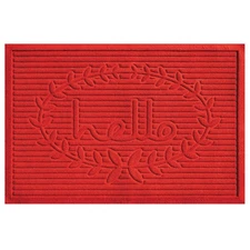 Calloway Mills 103143660 Poly Hello Indoor/Outdoor Mat, 3' x 5', Red