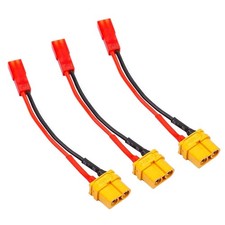 FLY RC 3pcs XT60 Female to JST Female Charging Adapter Lead Wire for Plane Ca...