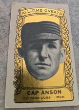 1963 Topps Bazooka - All-Time Greats Cap Anson #39 Silver