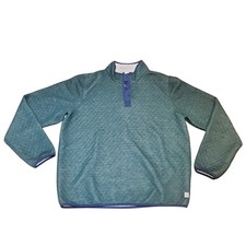 NWT Marine Layer Men's XL Corbet Reversible Quilted Pullover Green Oatmeal Blue