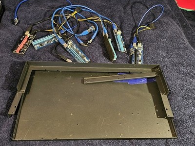 6 GPU Alu Mining Frame Mining Rig Rahmen + Riser Krypto