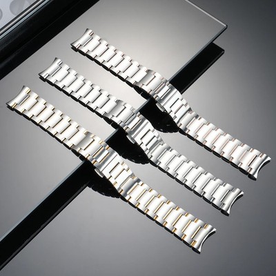 Steel Watch Strap for Mido Commander 21mm Arc Metal Bracelet Men M021 Watchband