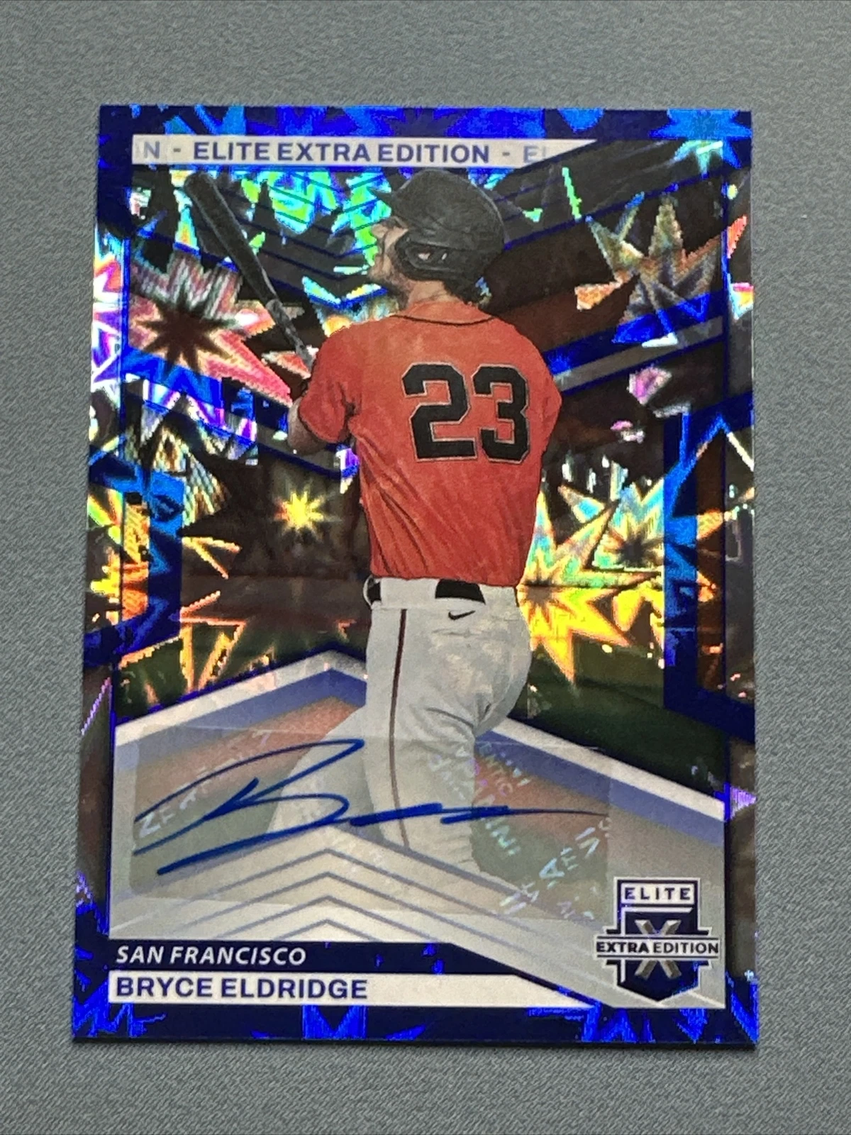 2023 Elite Extra Edition Bryce Eldridge Blue Starburst Auto RC SSP 1/12 Giants