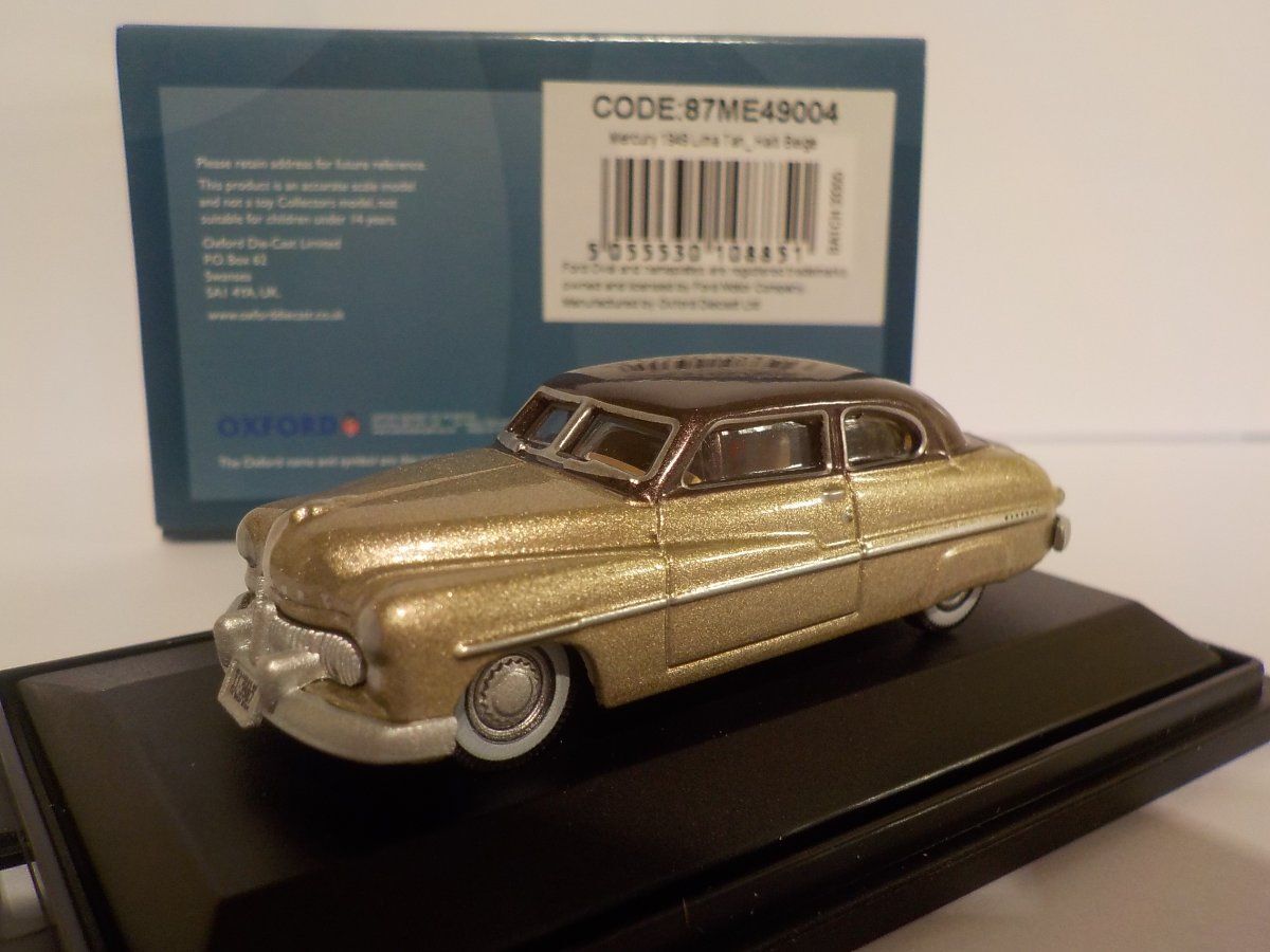 Mercury 1949 - Tan / Beige, Model Car - Oxford Diecast 1/87 New Release 87ME4900