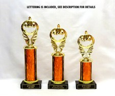 SET OF THREE HALLOWEEN TROPHY PUMPKIN COSTUME PARTY AWARD