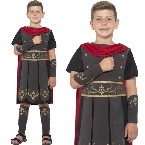 Niños Niños Soldado Romano Vestido Elegante Disfraz Niños Conjunto por Smiffys
