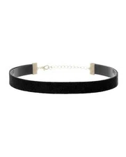 Women's Black Suede Adjustable Choker Cat Costume Collar Accessory Sexy