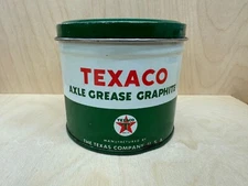 VINTAGE TEXACO AXLE GREASE GRAPHITE 1-LB CAN~ TEXAS OIL CO. EXCELLENT CONDITION!