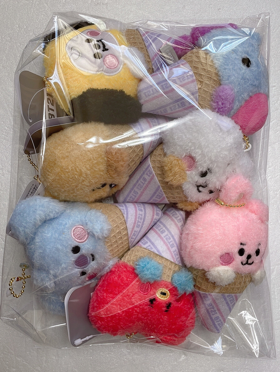 BT21 アイスクリームマスコット7個セット BTS BT21 Ice Cream Plush Mascot Keychain Set Of 7