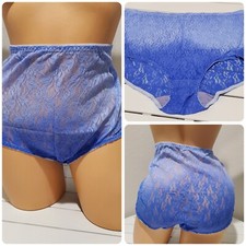 Teri Lingerie Brief Panty Lace Full Cut 9/2XL BLUE Ombre In The Clouds 308
