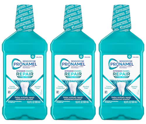 Sensodyne Pronamel Repair Mouthwash, Alcohol-Free, Extra Fresh, 3x16.9 fl oz