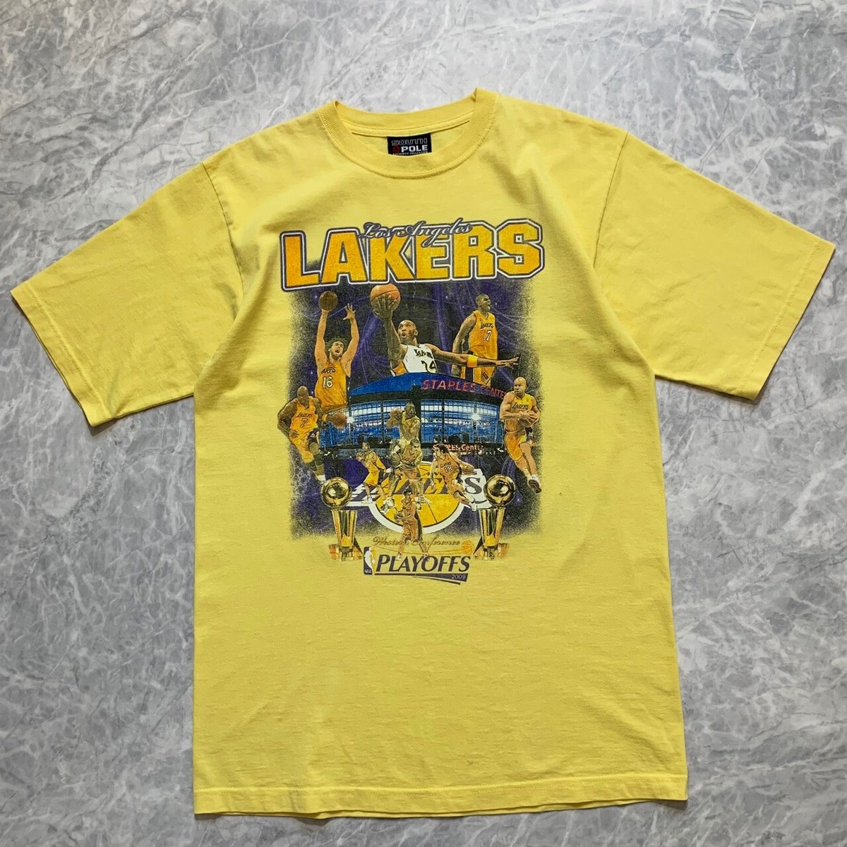 VTG 00s NBA LA LAKERS 2009 PLAY OFF KOBE SHAQ SOUTH POLE T-SHIRT