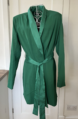 green blazer dress pretty little thing Pigment Green Sequins Halter Neck Coat Collar Mini Blazer Dress main image 0
