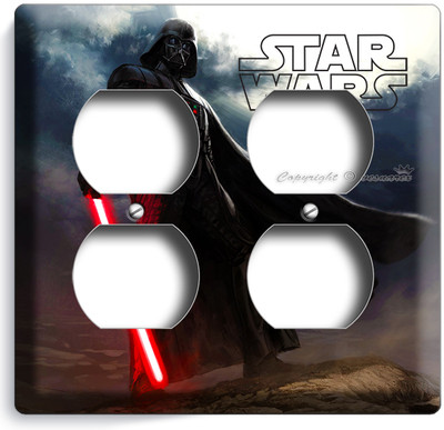 DARTH VADER RED SWORD STAR WARS DARK FORCE LIGHT SWITCH OUTLET DECOR WALL PLATES
