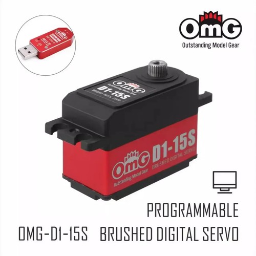 OmG-D1-20S 20 kg D1-15S 15 kg servo digital cepillado cuerpo corto para coche de deriva 1:10 - Imagen 3 de 10