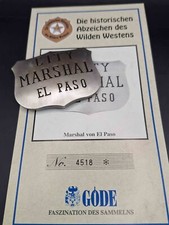 City Marshal El Paso Police Badge Polizei US Abzeichen Marke Insigne
