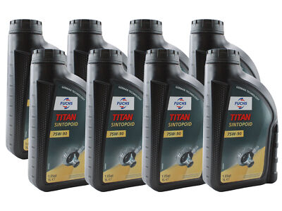 Fuchs 8 Liter TITAN SINTOPOID SAE 75W-90 Differential Gear Oil 8 x 1L