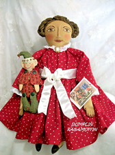 PATTERN, Primitive Christmas doll, 23-in., Handmade, Dumplinragamuffin, 233