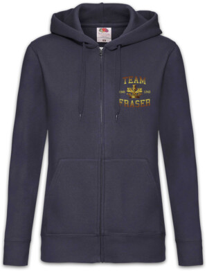 Urban Backwoods Team Fraser Sudadera Con Capucha Y Cremallera Para Mujer Zipper Hoodie Azul Talla XS