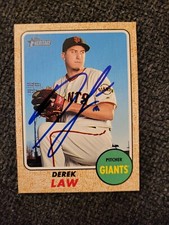 2017 Topps Heritage Signed Derek Law Card #661 San Francisco Giants Auto