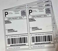 500 Shipping Labels Self Adhesive HALF SHEET 8.5 x 5.5  Blank 2 Labels Per Sheet