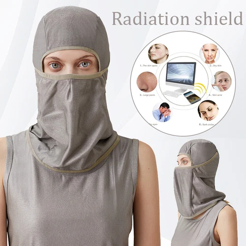 Electromagnetic Radiation Protection Silver Fiber Head Hood EMF Shielding - Bild 4 von 19