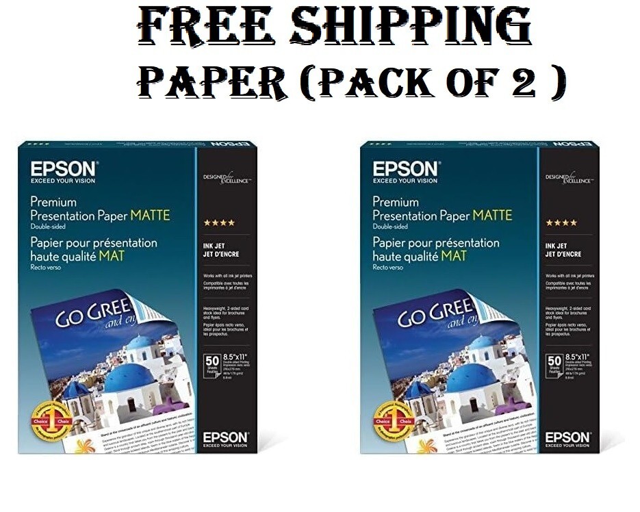 Epson Premium Matte Presentation Paper 8.5x11 Double-Sided 100 Sheets
