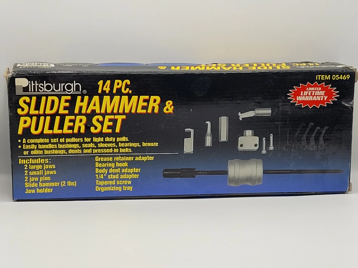 Pittsburgh 14 pc Slide Hammer Puller Set 2 lb. 05469 MISSING 1pc