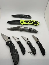 Lot Of 7 Ruko Folding Pocket Knives Used 