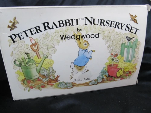 Vintage Peter Rabbit Nursery Beatrix Potter3 Pcs  Dish Set by Wedgwood