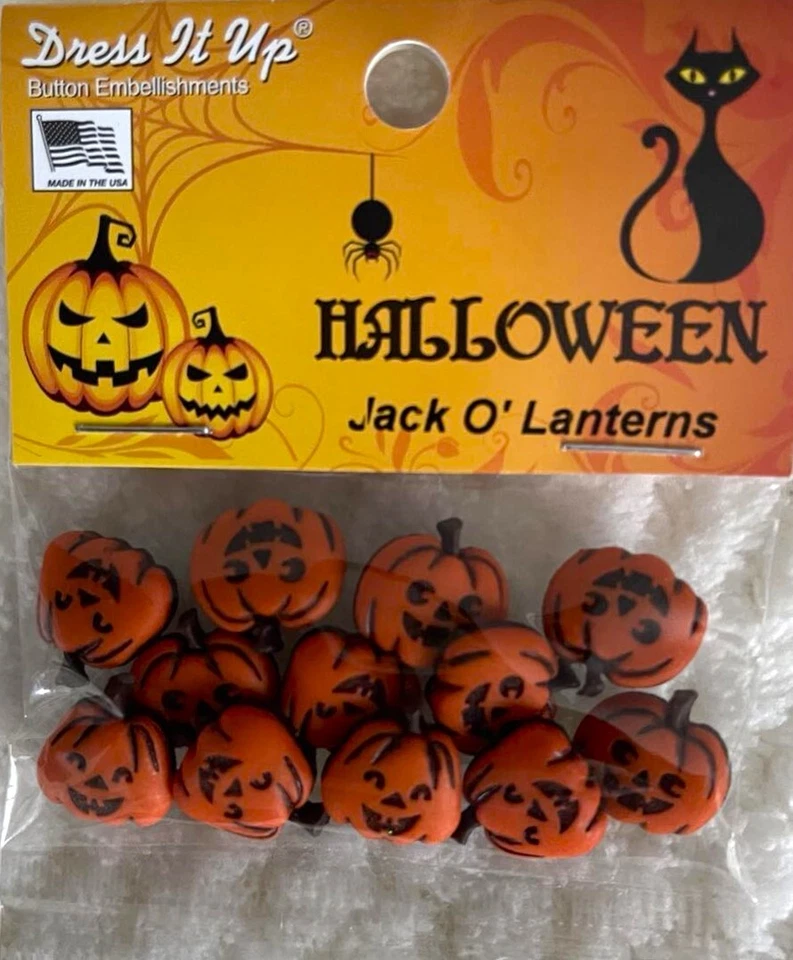 Dress It Up Buttons - HALLOWEEN PUMPKINS BATS SPIDERS FANTASY FAIRY - 55 options - Image 3 of 4