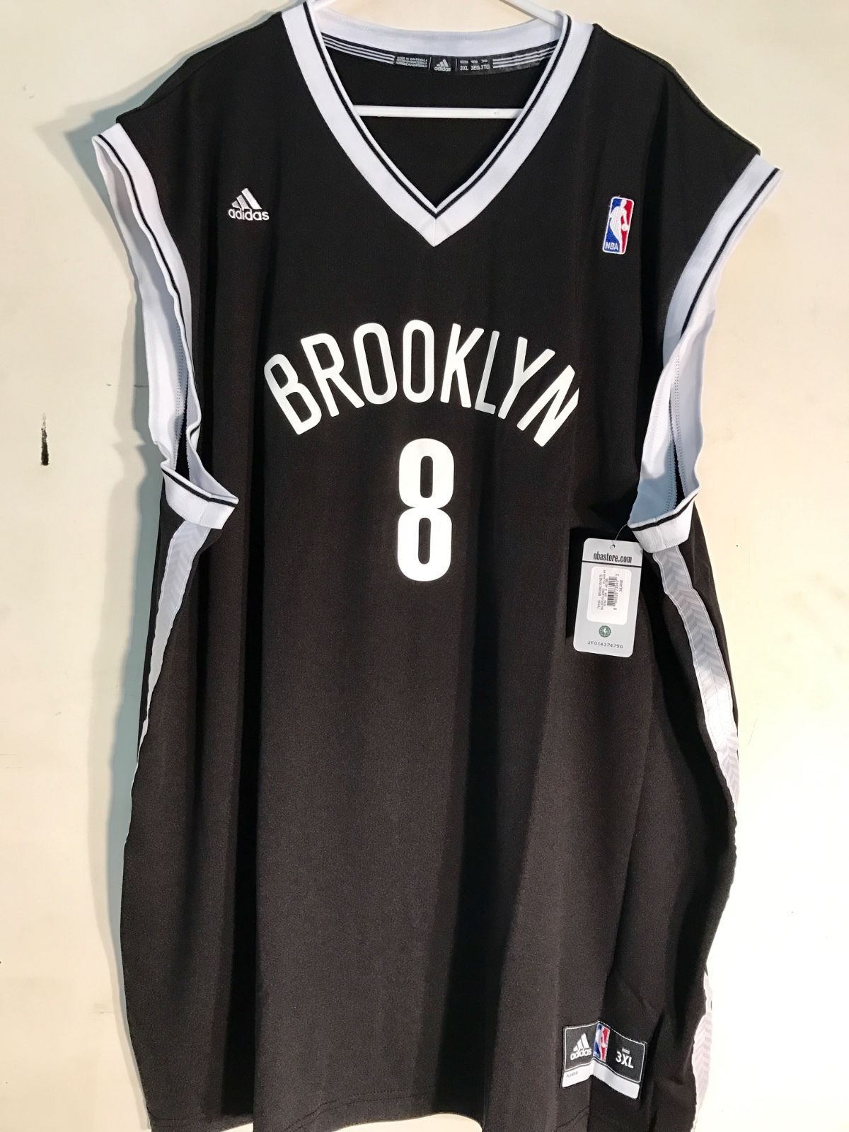 Adidas Brooklyn Nets NBA 1 Basketball Jersey SS Men's sz S Black White  7912A