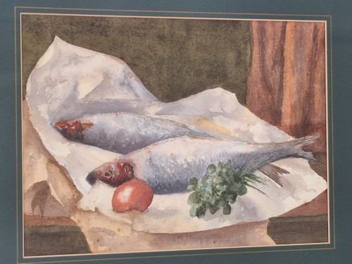 Original 20th Century British Watercolour, Fish Still Life, Framed H38xW47cm - Picture 10 of 23