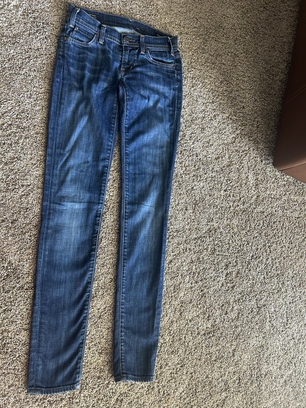 WOMENS CITIZENS OF HUMANITY LOW WAIST SKINNY LEG BLUE JEANS STRETCH SIZE 24