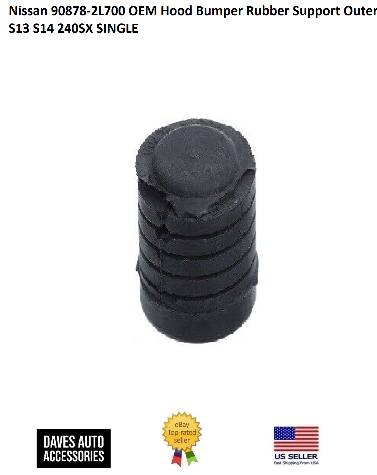 Rubber Hood Support Outer 90878-1BA0B Genuine Nissan #908781BA0B