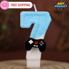 Image of Blue Number Candles 0-9 Smokeless Candle Birthday Anniversary Party Cake Décor