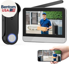 Wireless Smart Video Doorbell System,7" Touchscreen Display,1080P Video Doorbell