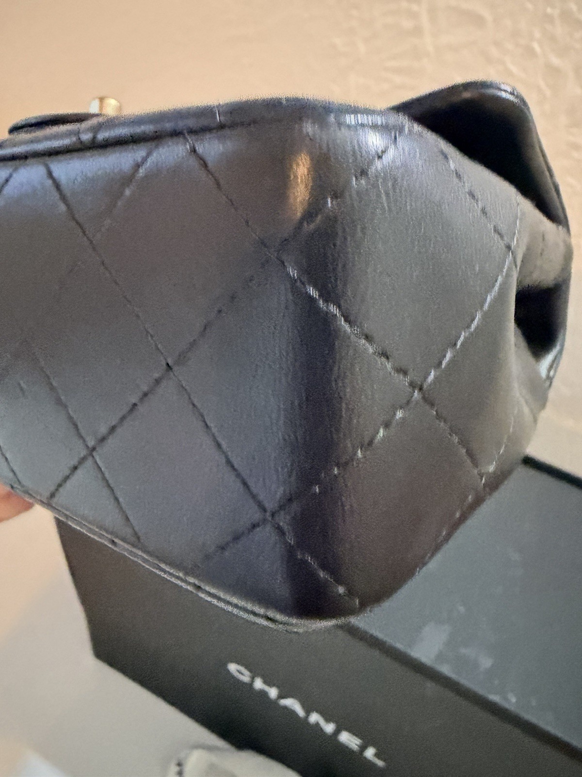 CHANEL Mini Rectangular Classic Flap Bag Black La… - image 10