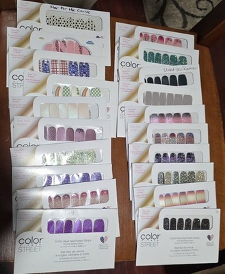 Color Street Nail Strips ~ Lot of 20 Random Retired Sets ~ Plus Extras!