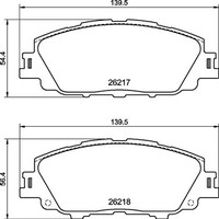Bremsbelagsatz, Scheibenbremse P 83 175 Brembo FüR Toyota