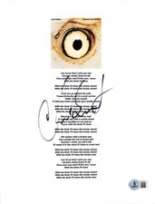 Chad Smith Signed Red Hot Chili Peppers Scar Tissue Lyric Sheet Beckett