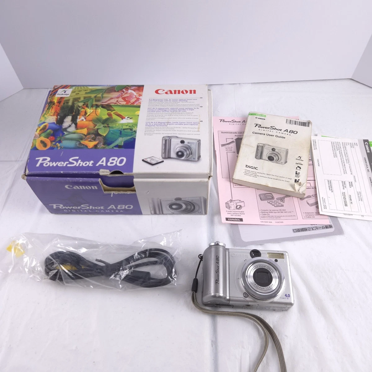 Canon PowerShot A80 1-4.9x Digital Zoom Digital Cameras for sale