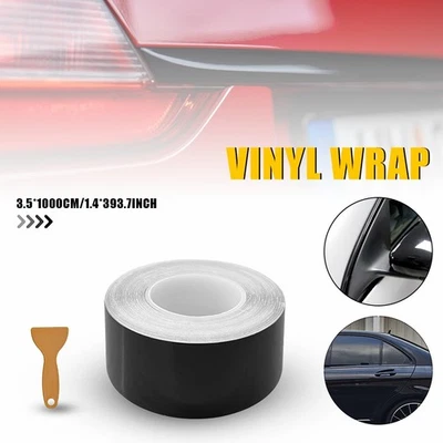 AUXITO Gloss Black De-chroming Chrome Delete Tape 35mm x 10m Wrapping Vinyl Wrap Kit