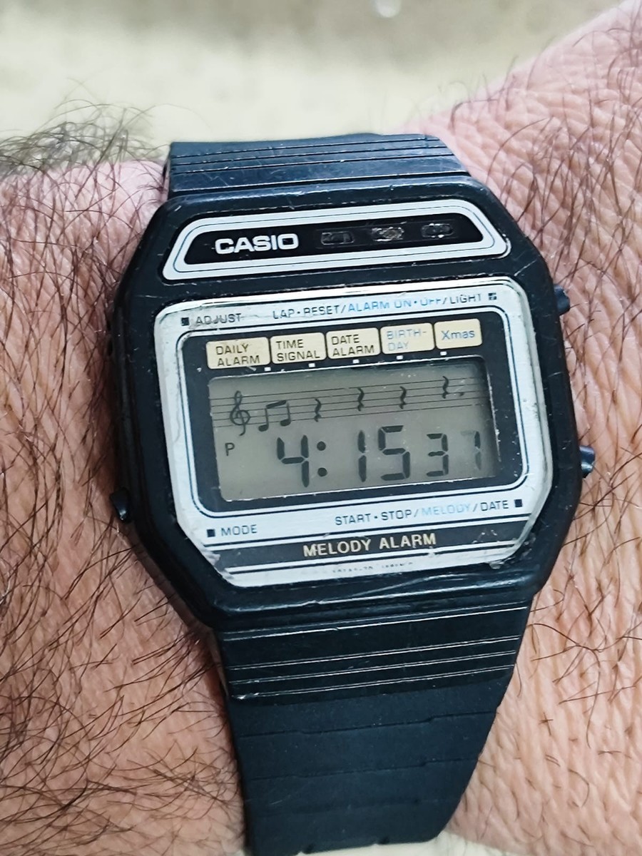 1980 CASIO Melody Alarm 408M-62 Quartz Digital Vintage Men's Watch