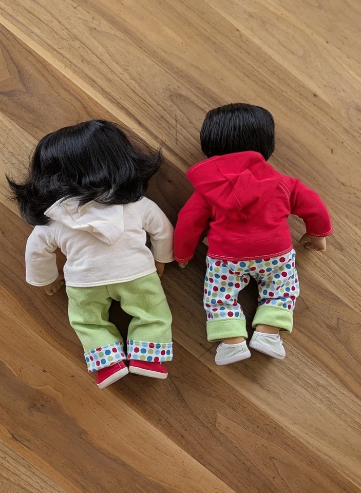 Juego de muñecas gemelas asiáticas American Girl Bitty Baby Foto 3 de 4