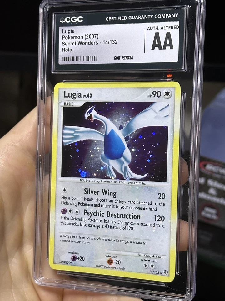 HOLOBLEED CGC Authentic Pokémon English Lugia 14/132 2007 Secret Wonders Rare - Image 3 of 4