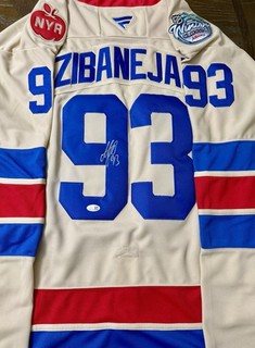 NY RANGERS LEGEND STAR MIKA ZIBANEJAD SIGNED AUTO WINTERCLASSIC RARE JERSEY JSA