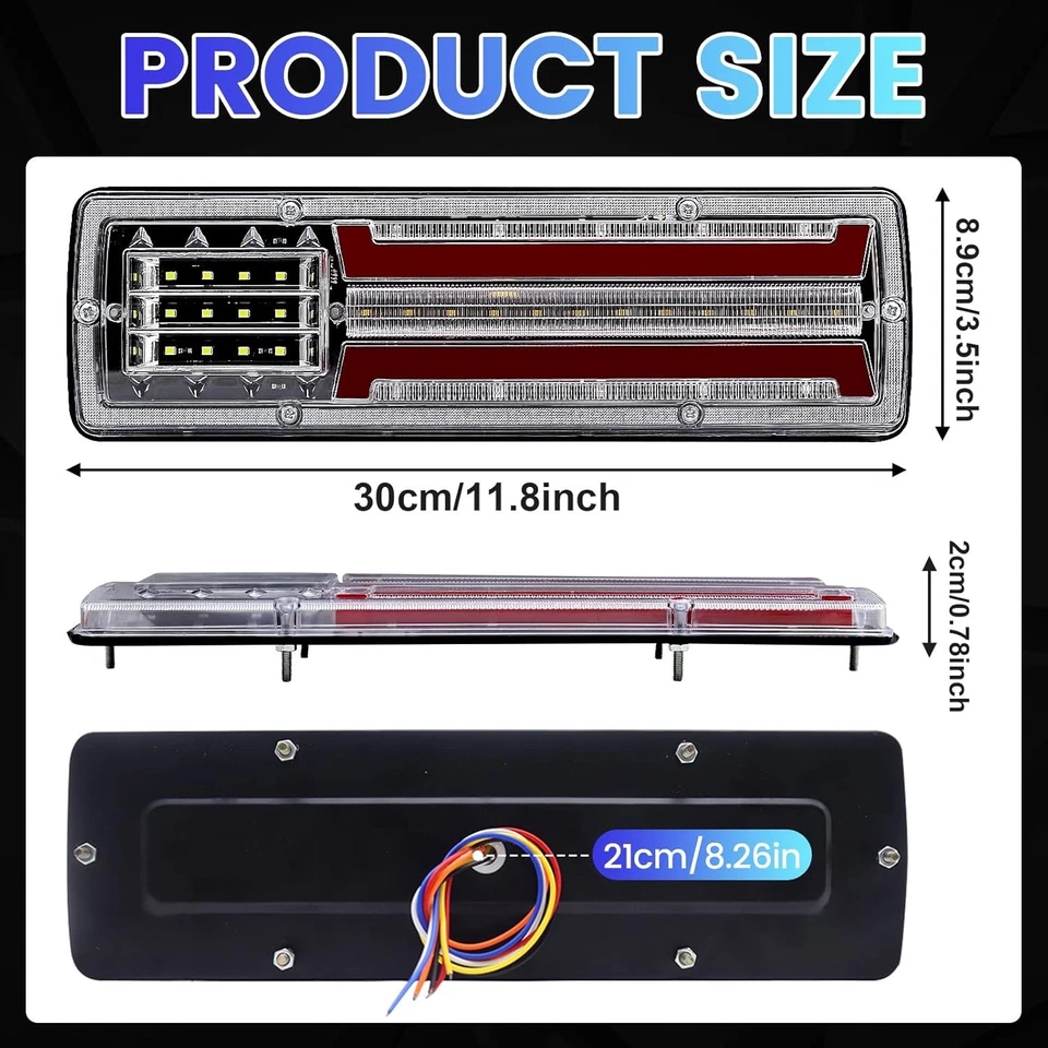 Luces traseras LED rojas de freno de señal de giro 2 piezas Foto 2 de 4